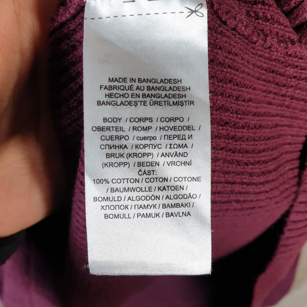 Vintage Ralph Lauren Polo Knit Sweater Womens Medium Burgundy Cotton Pullover