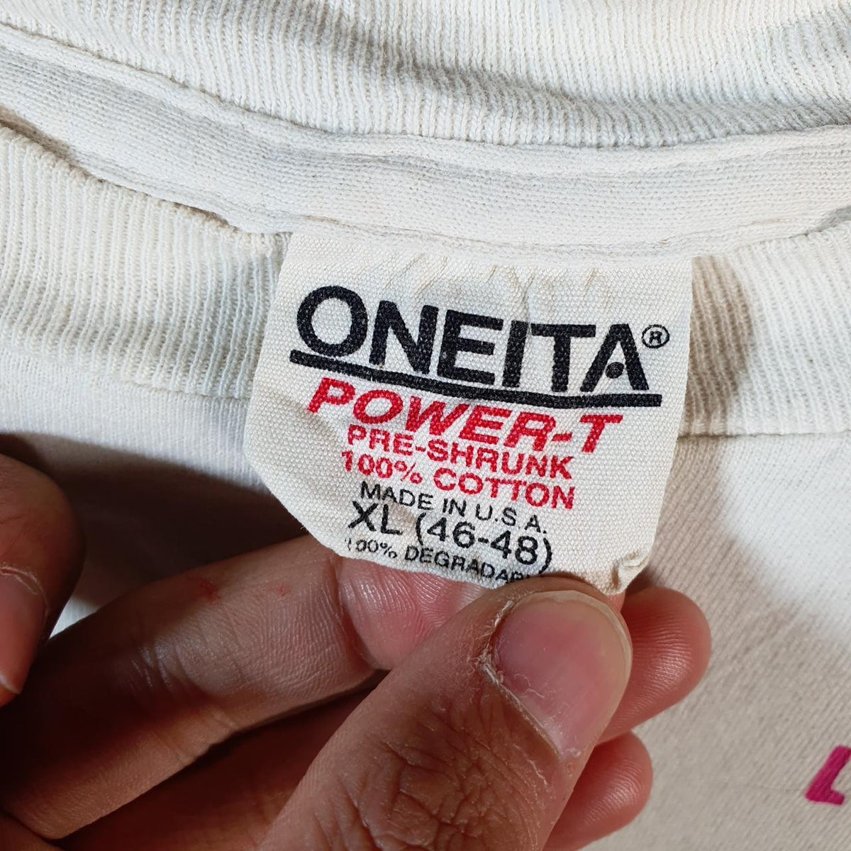 Vintage Oneita USA Lewis Clark Expeditions Single Stitch T Shirt Men’s XL White Big Fish Vintage