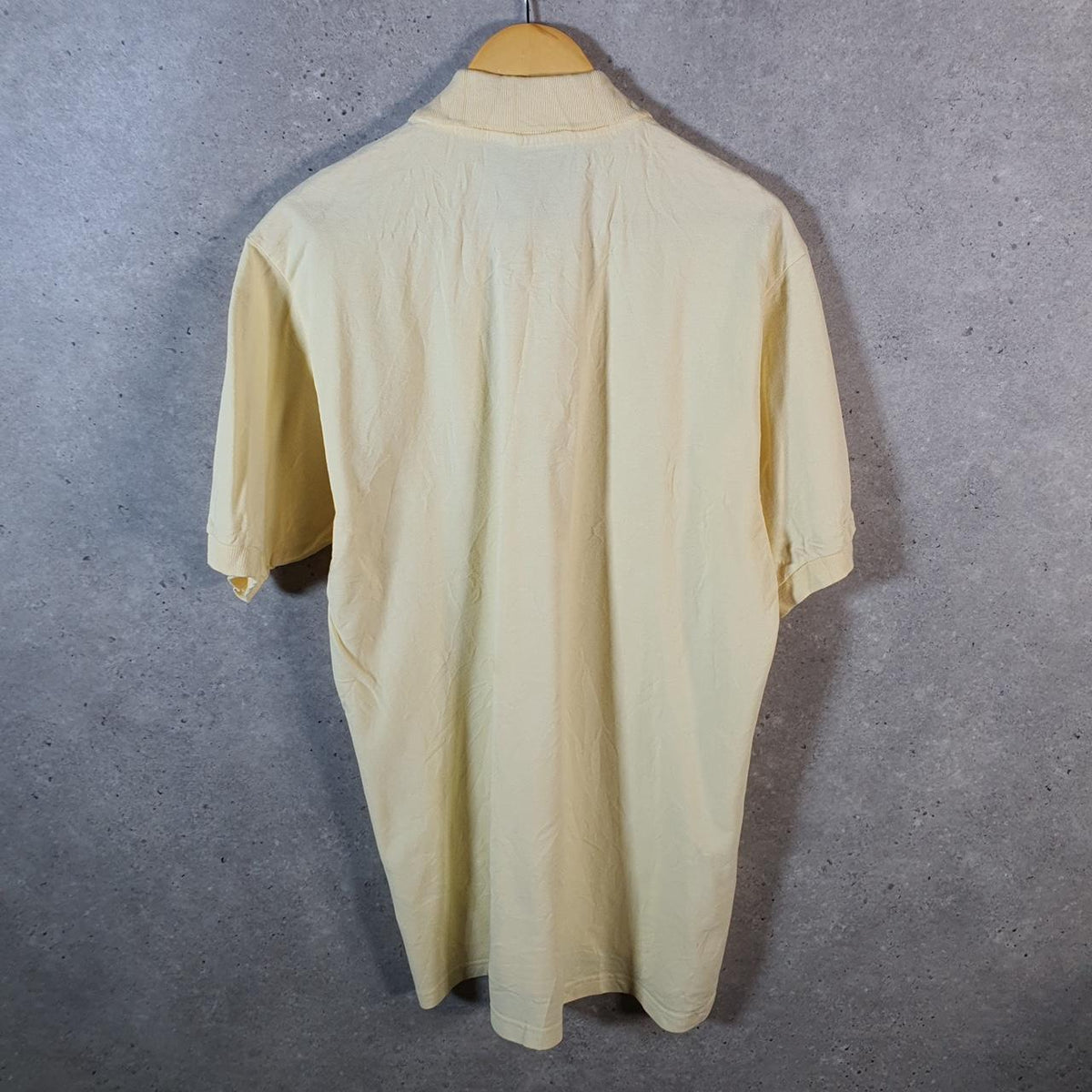 Vintage Lacoste Polo Shirt Men’s Large Yellow Regular Fit Embroidered Logo