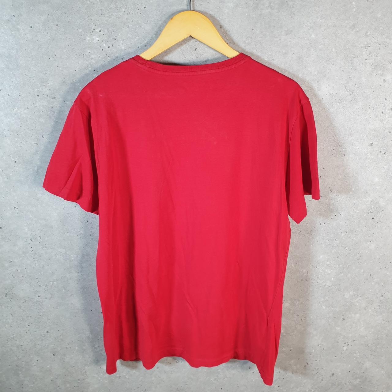 Vintage Ralph Lauren Polo T Shirt Men’s Medium Red Embroidered Classic Fit Pony C8613