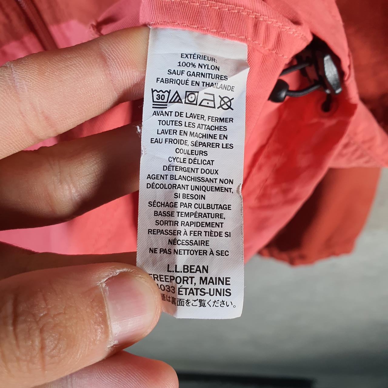 Vintage L.L. Bean Aztec Outdoors Nylon Jacket Mens Medium Pink Full Zip Waterproof