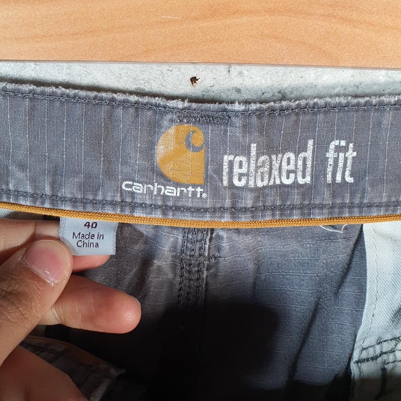 Vintage Carhartt Baggy Carpenter Shorts Jorts Cargo Men’s W40 Grey Relaxed Fit Workwear A4861