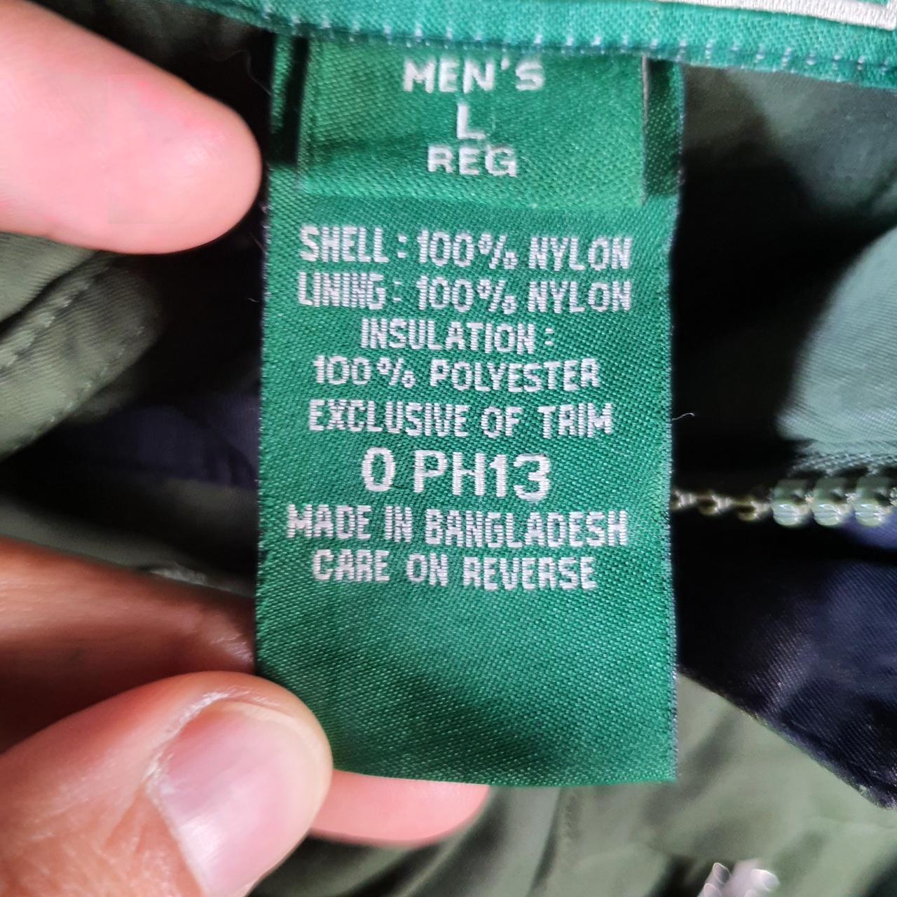 Vintage L.L. Bean Outdoors Nylon Jacket Mens Large Green Waterproof Hooded