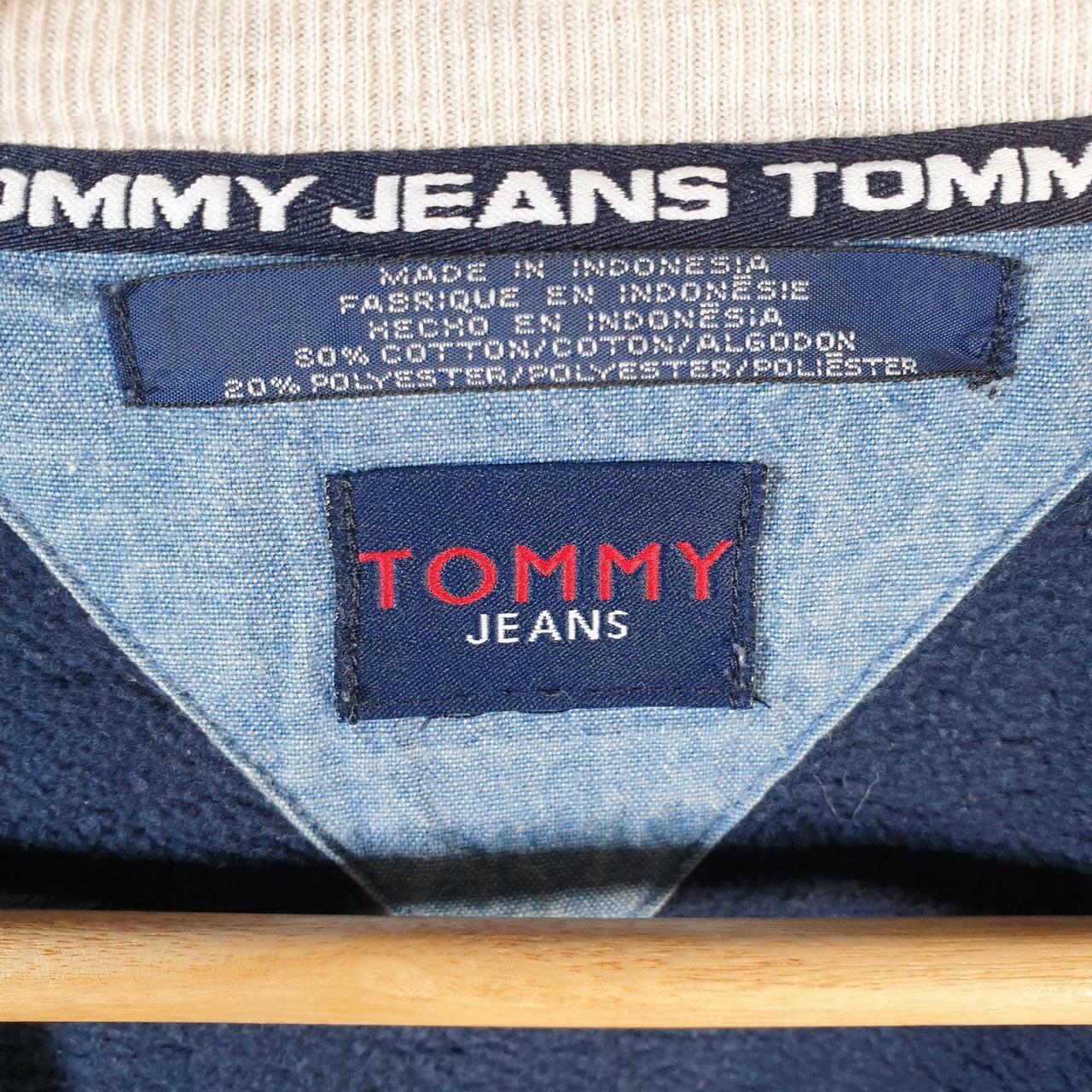 Tommy Jeans Embroidered Spellout Sweatshirt Mens XL Blue Pullover