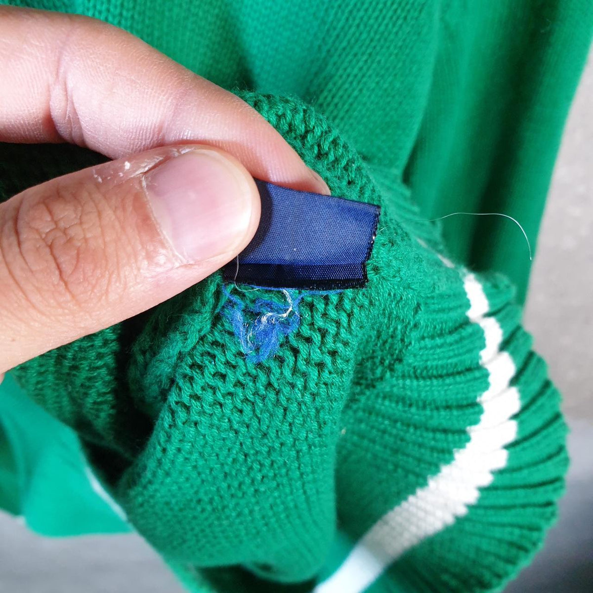 Vintage Ralph Lauren Polo Knit Sweatshirt Men’s Large Green Cotton Pullover Pony