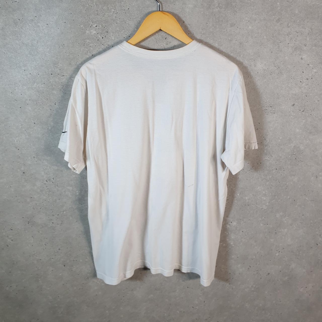 Vintage Nike Spellout T Shirt Shirt Men’s Large White Logo Swoosh Athletic C9597