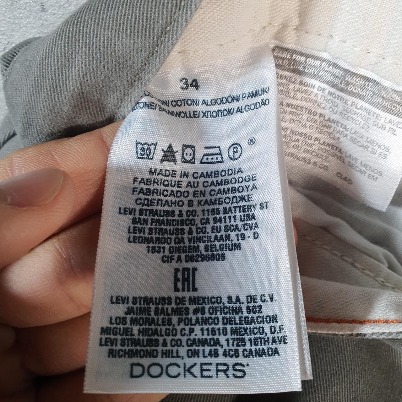 Vintage Dockers Chino Shorts Jorts Cargo Men’s W34 Grey Baggy Cotton