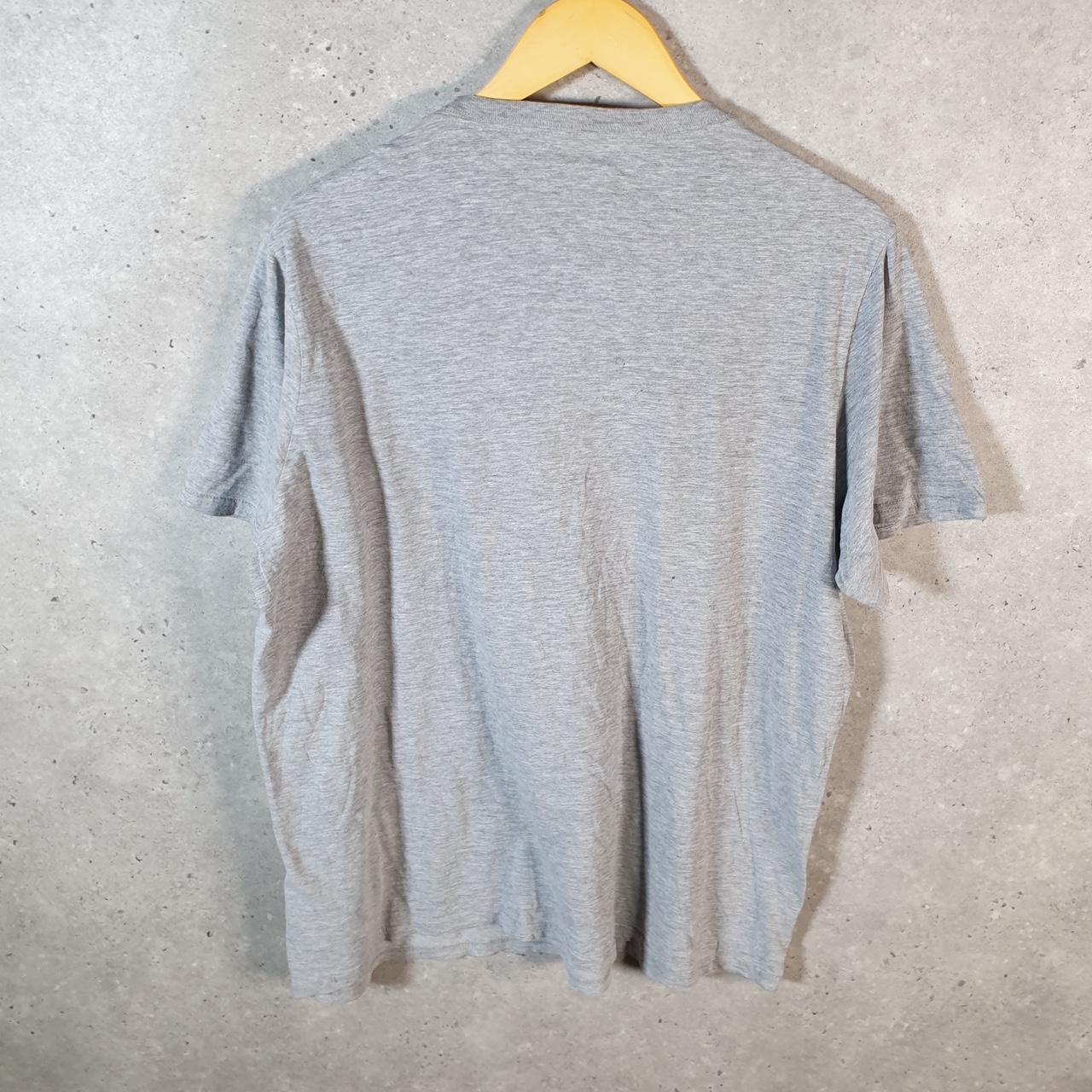 Vintage Adidas Spellout T Shirt Men’s Large Grey Three Stripes Logo Athletic