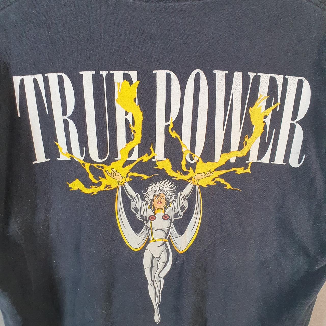 Vintage Marvel True Power T Shirt Men’s Large Black Movie Graphic Cartoon
