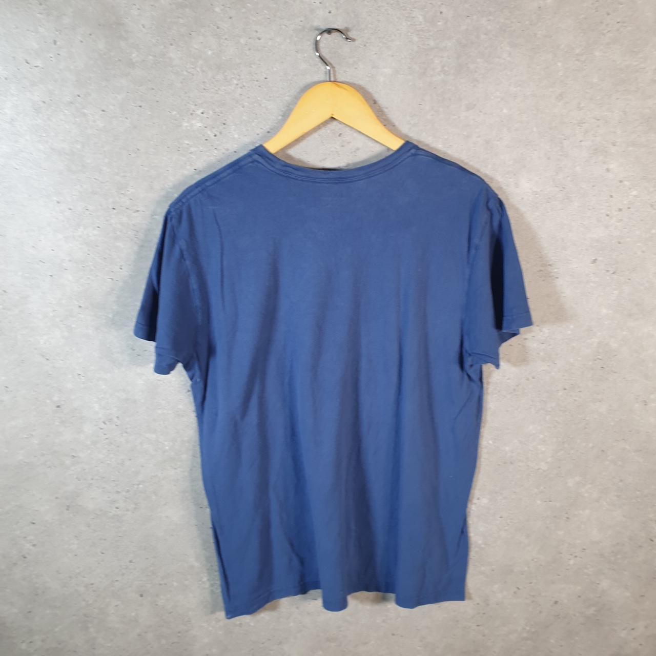 Vintage Ralph Lauren Polo T Shirt Men’s Medium Blue Embroidered Classic Fit Pony C9059