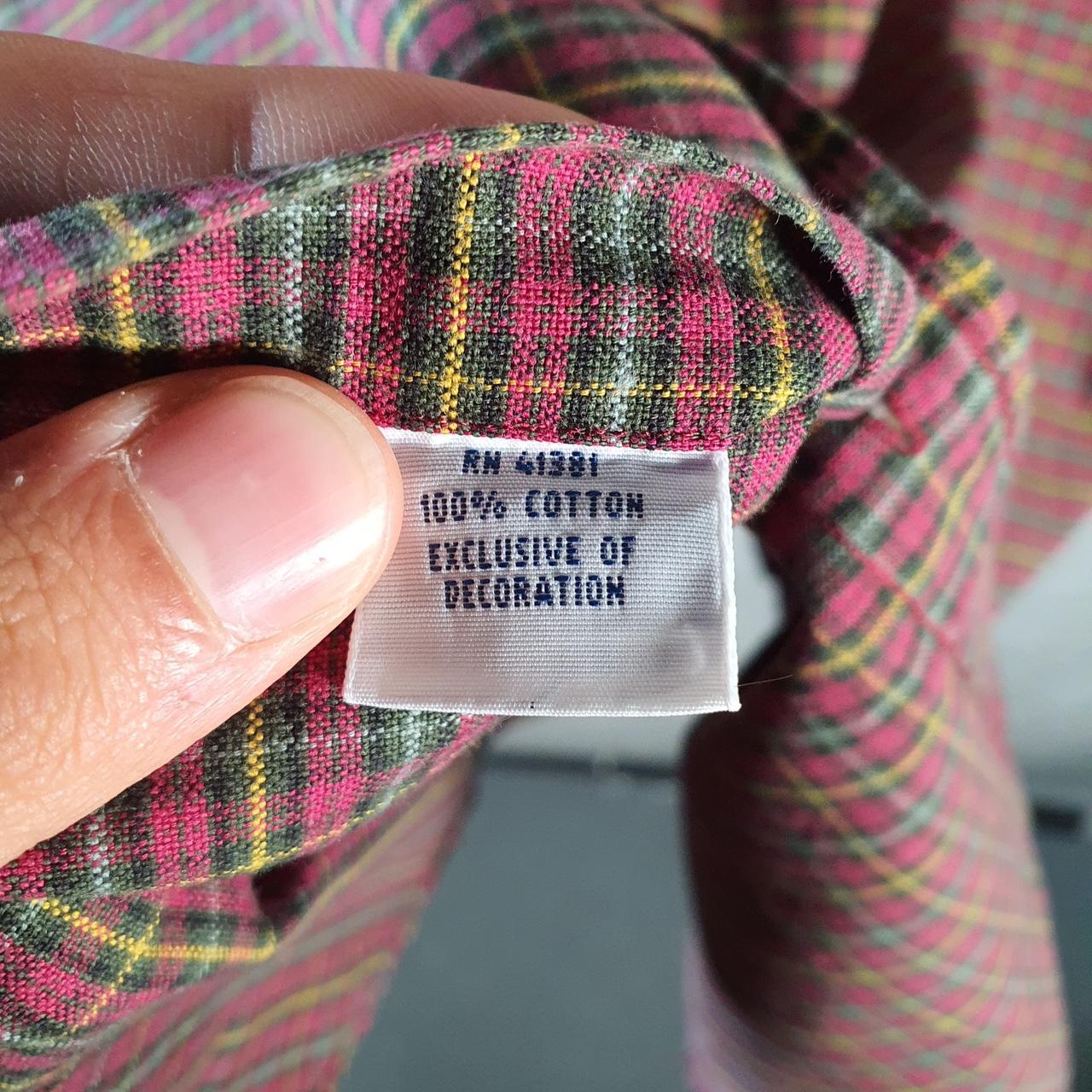 Vintage Ralph Lauren Button Down Shirt Men’s XL Burgundy Checkered Cotton Pony