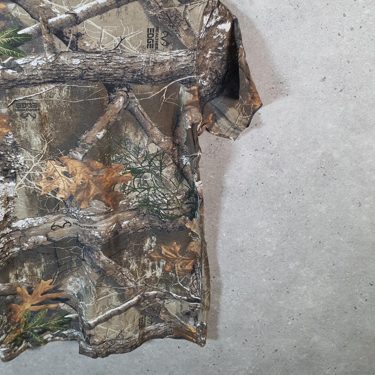 Vintage Lincoln Outfitters RealTree Camoflauge T Shirt Womens Large Camo Short Sleeve