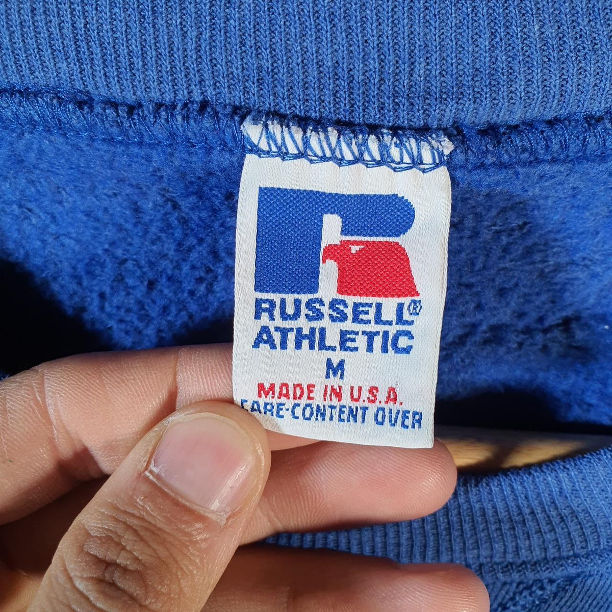 Vintage Russell Athletic UCLA Bruins USA Sweatshirt Men’s Medium Blue Pullover Baggy Crewneck