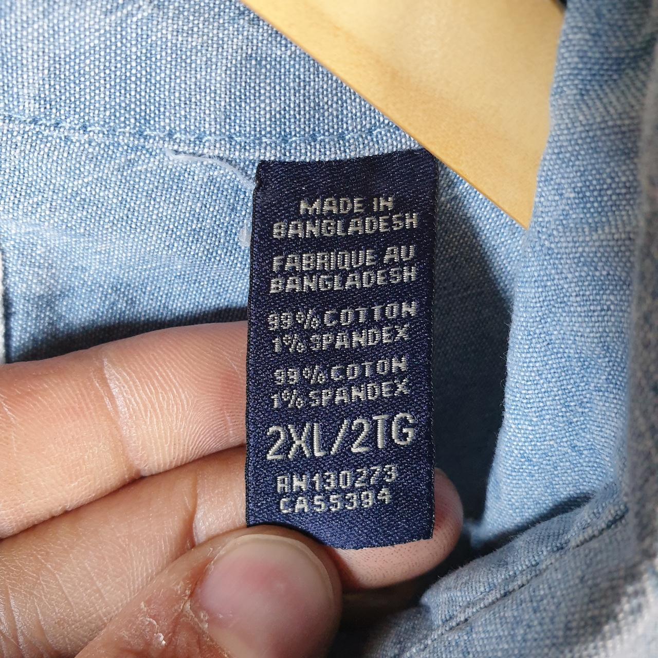Vintage Wrangler Denim Jean Trucker Shirt Mens 2XL Blue Button