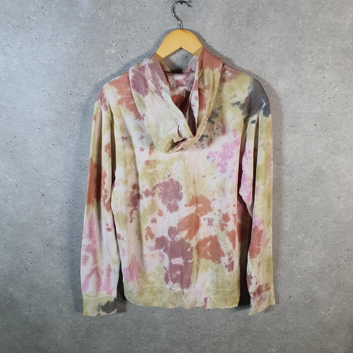 Vintage Nike Club Spellout Hoodie Men’s Small Tie Dye Swoosh Y2K Pullover