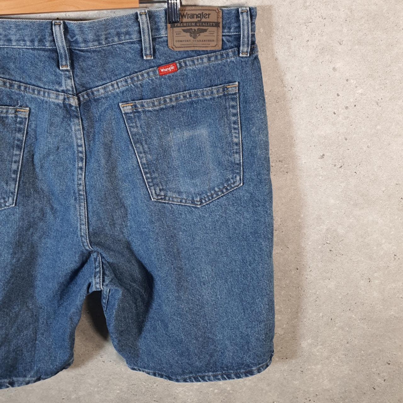 Vintage Wrangler Denim Shorts Jorts Cargo Men’s W40 Blue Baggy Cotton