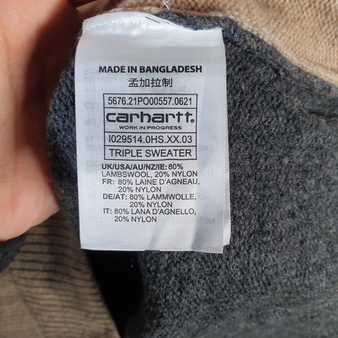 Vintage Carhartt Triple Sweater Mens XS Brown Pullover USA Loose Fit