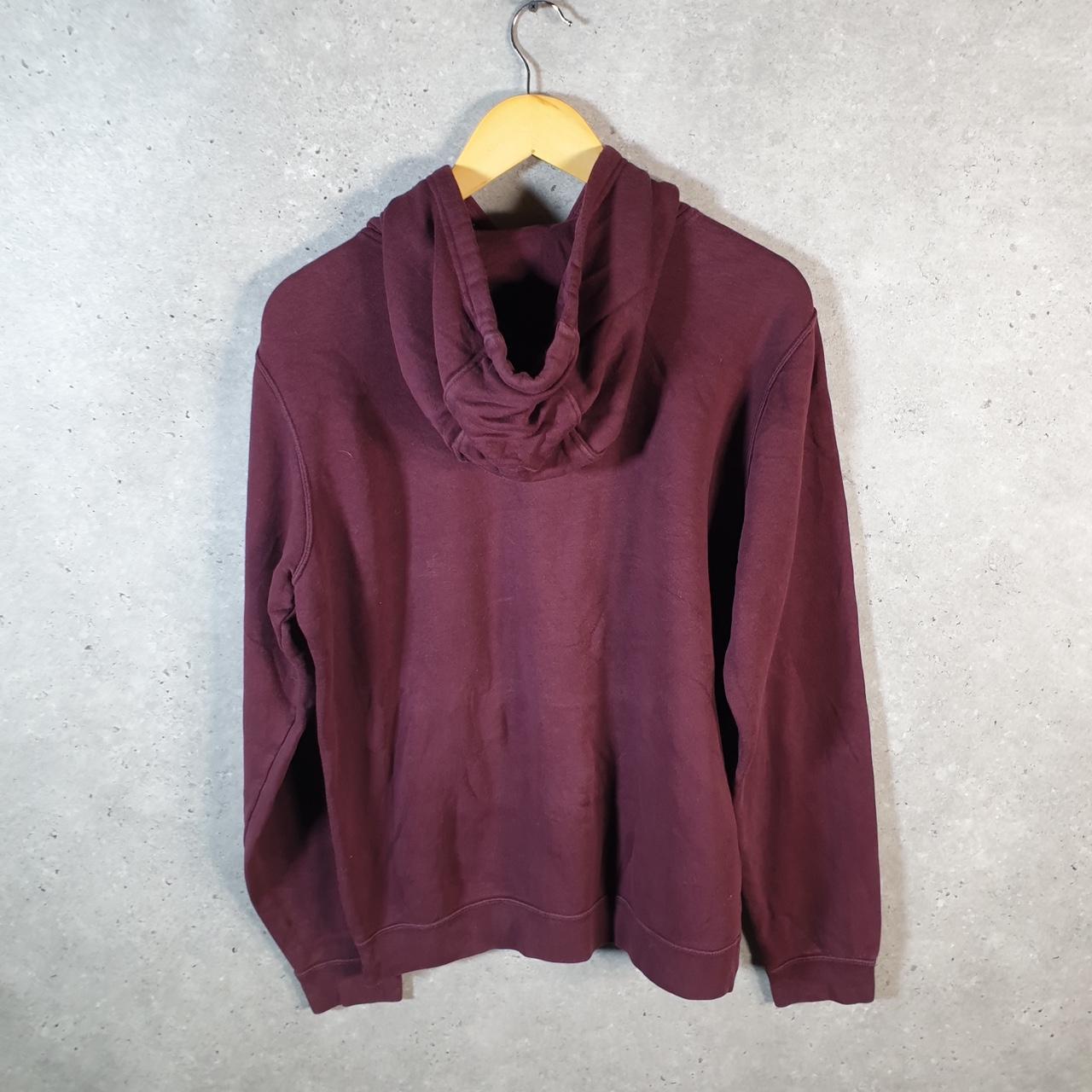 Vintage Nike Club Embroidered Hoodie Men’s Medium Burgundy Red Swoosh Y2K Pullover