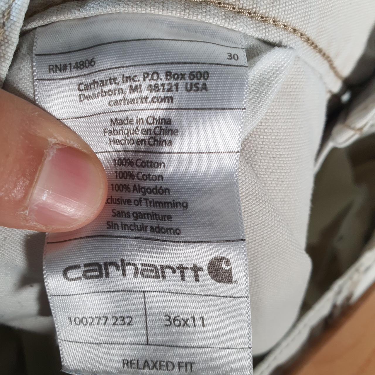 Vintage Carhartt Baggy Carpenter Shorts Jorts Cargo Men’s W36 Beige Relaxed Fit Workwear A4840