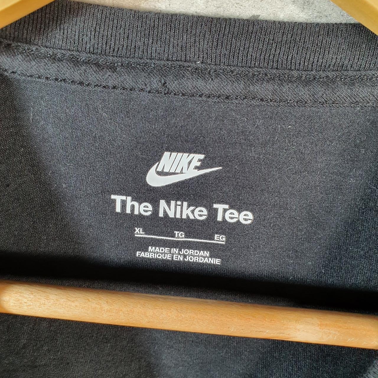 Vintage Nike Club T Shirt Men’s XL Black Embroidered Swoosh Logo Athletic Big Fish Vintage