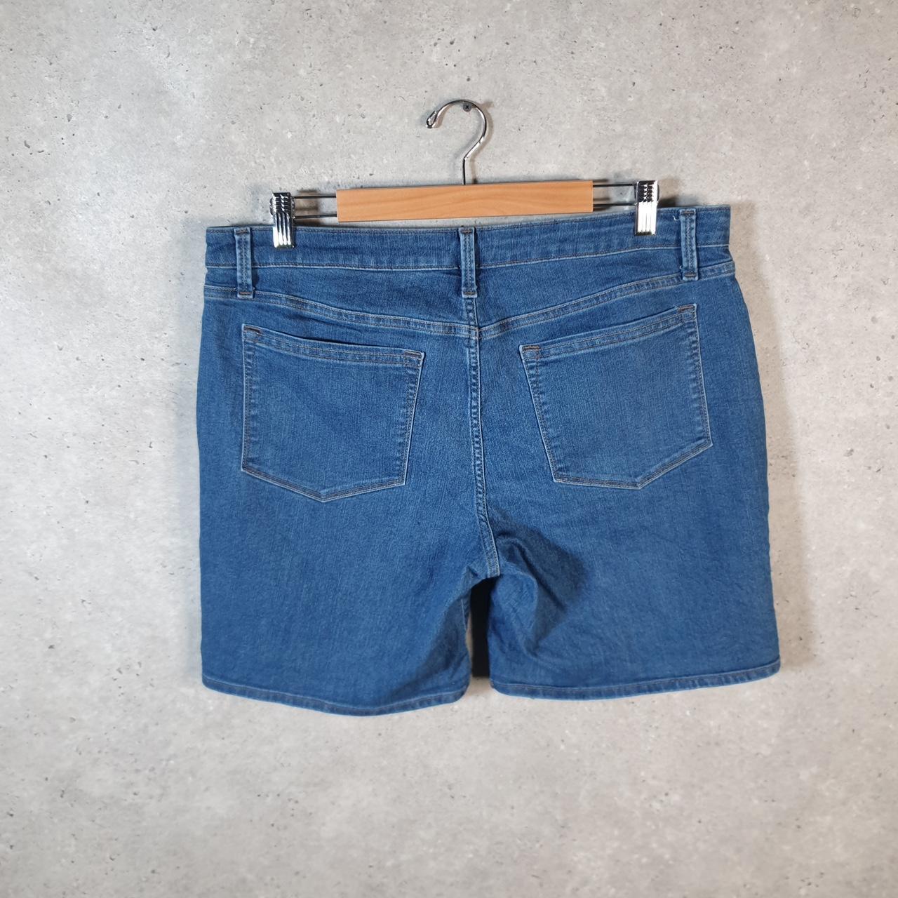 Vintage Lee Baggy Shorts Jorts Cargo Womens W36 Blue Denim Relaxed Cargo