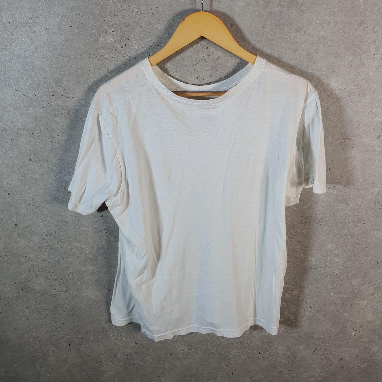 Vintage Levis Spellout T Shirt Shirt Men’s Medium White Logo Athletic Casual