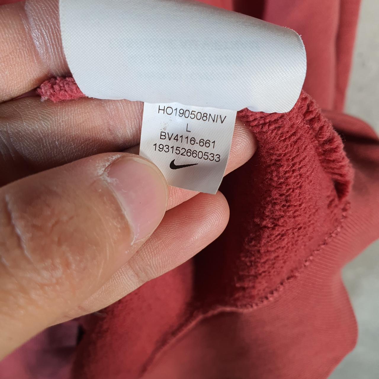 Vintage Nike Club Hoodie Womens Large Burgundy Red Swoosh Y2K Pullover Logo