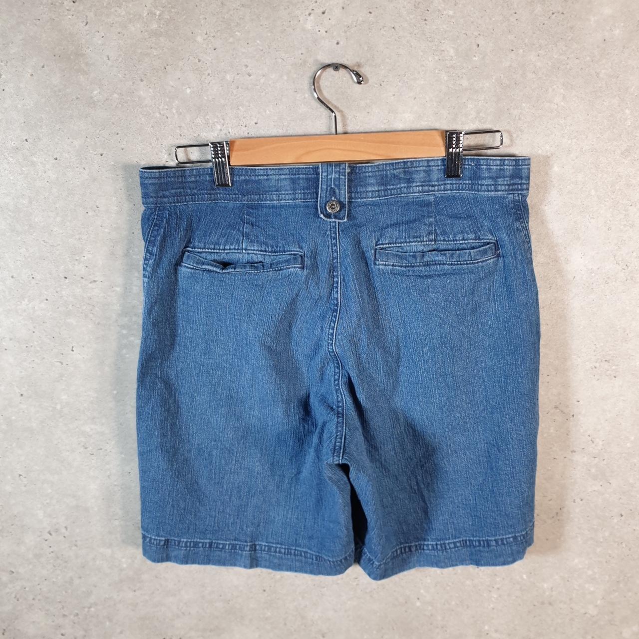 Vintage Lee Baggy Shorts Jorts Cargo Womens W32 Blue Relaxed Denim