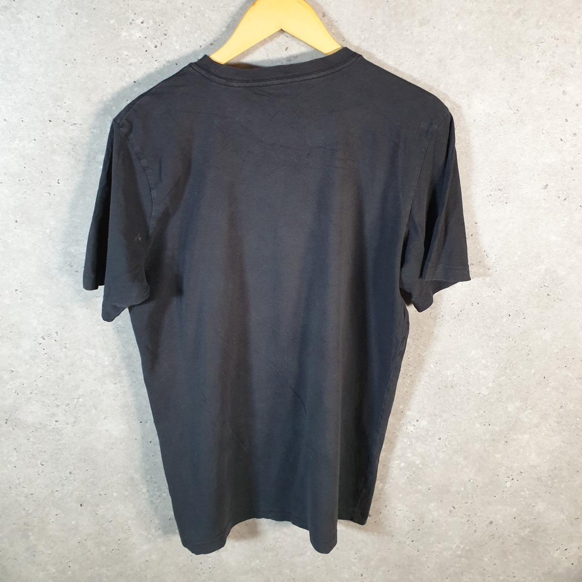 Vintage Adidas Spellout T Shirt Men’s Medium Black Three Stripes Logo Athletic