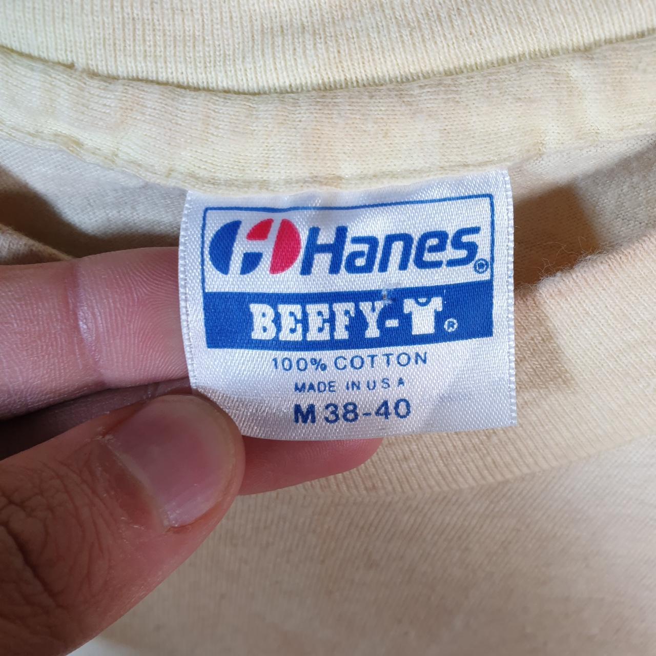 Vintage Hanes Don’t Surf Instinct 90s USA Single Stitch T Shirt Men’s Medium Beige