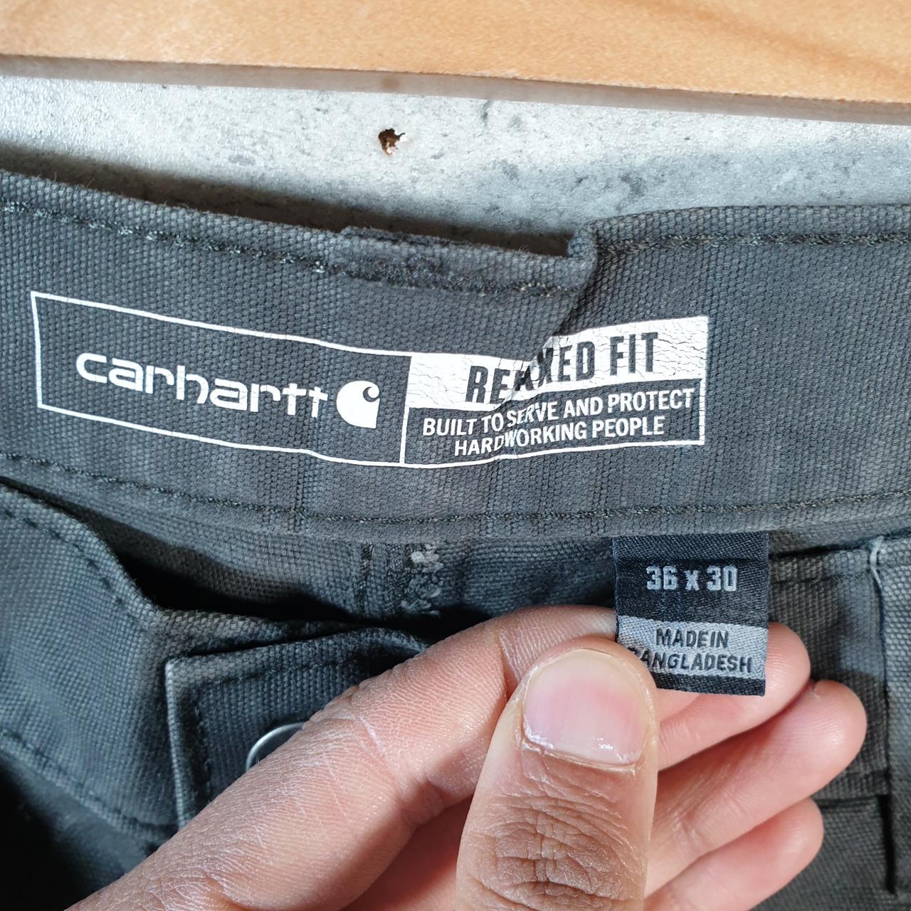 Vintage Carhartt Carpenter Trousers Mens W36 L30 Grey Relaxed Fit Workwear USA