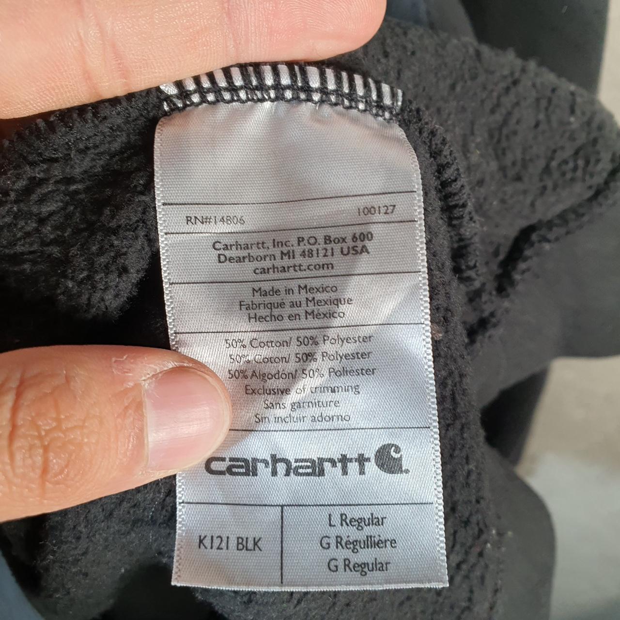 Vintage Carhartt Hoodie Mens Large Black Pullover Blank Sweatshirt USA Original Fit