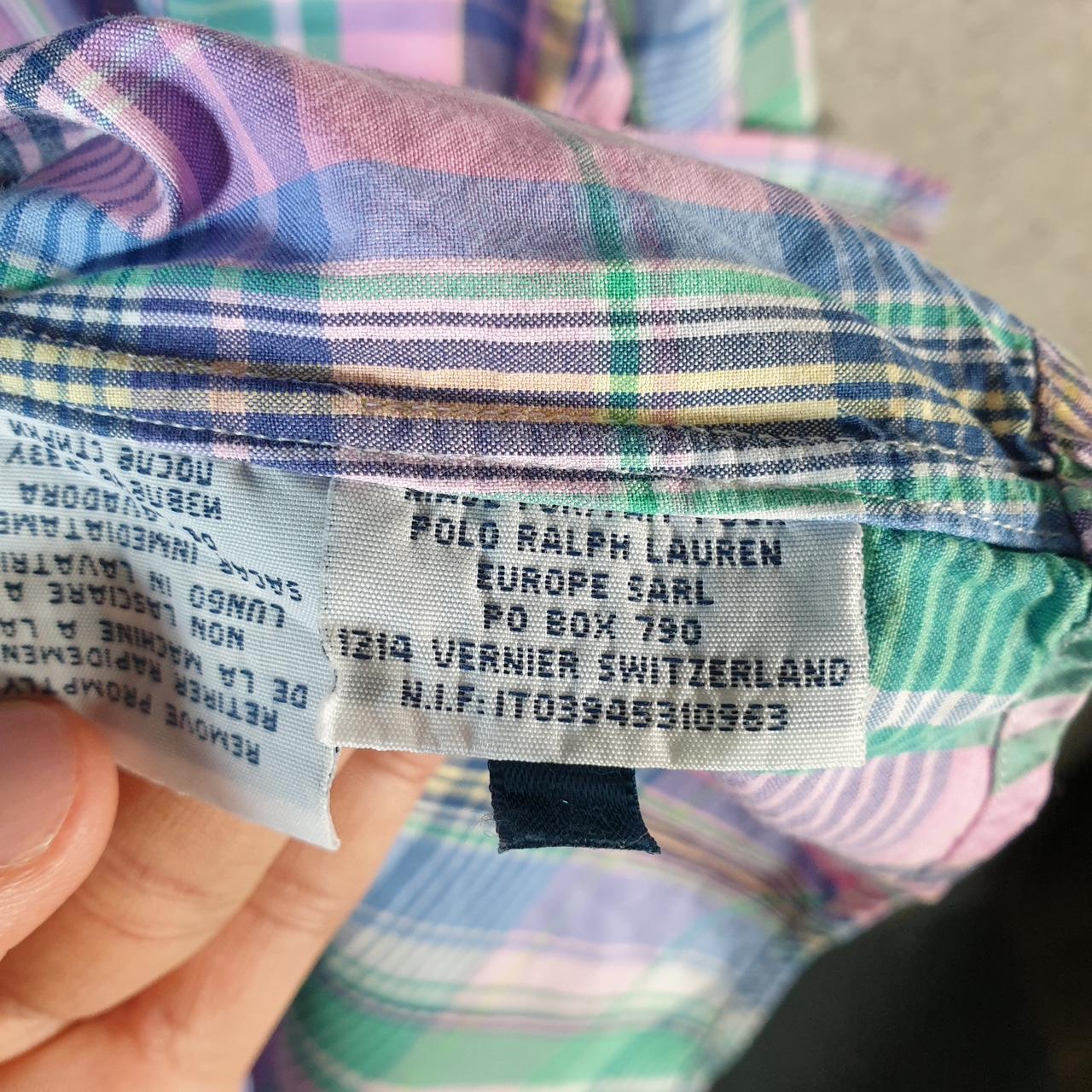 Vintage Ralph Lauren Button Down Shirt Men’s XL Pink Checkered Custom Fit Pony