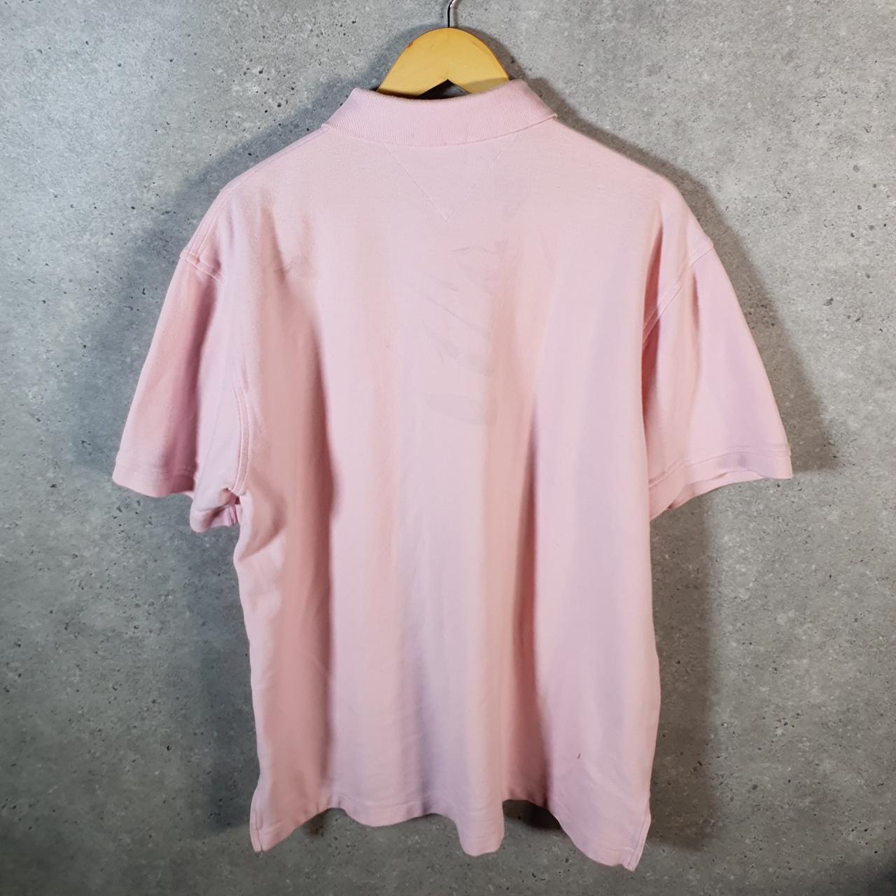 Vintage Tommy Hilfiger Polo Shirt Men’s XL Pink Regular Fit Embroidered Logo