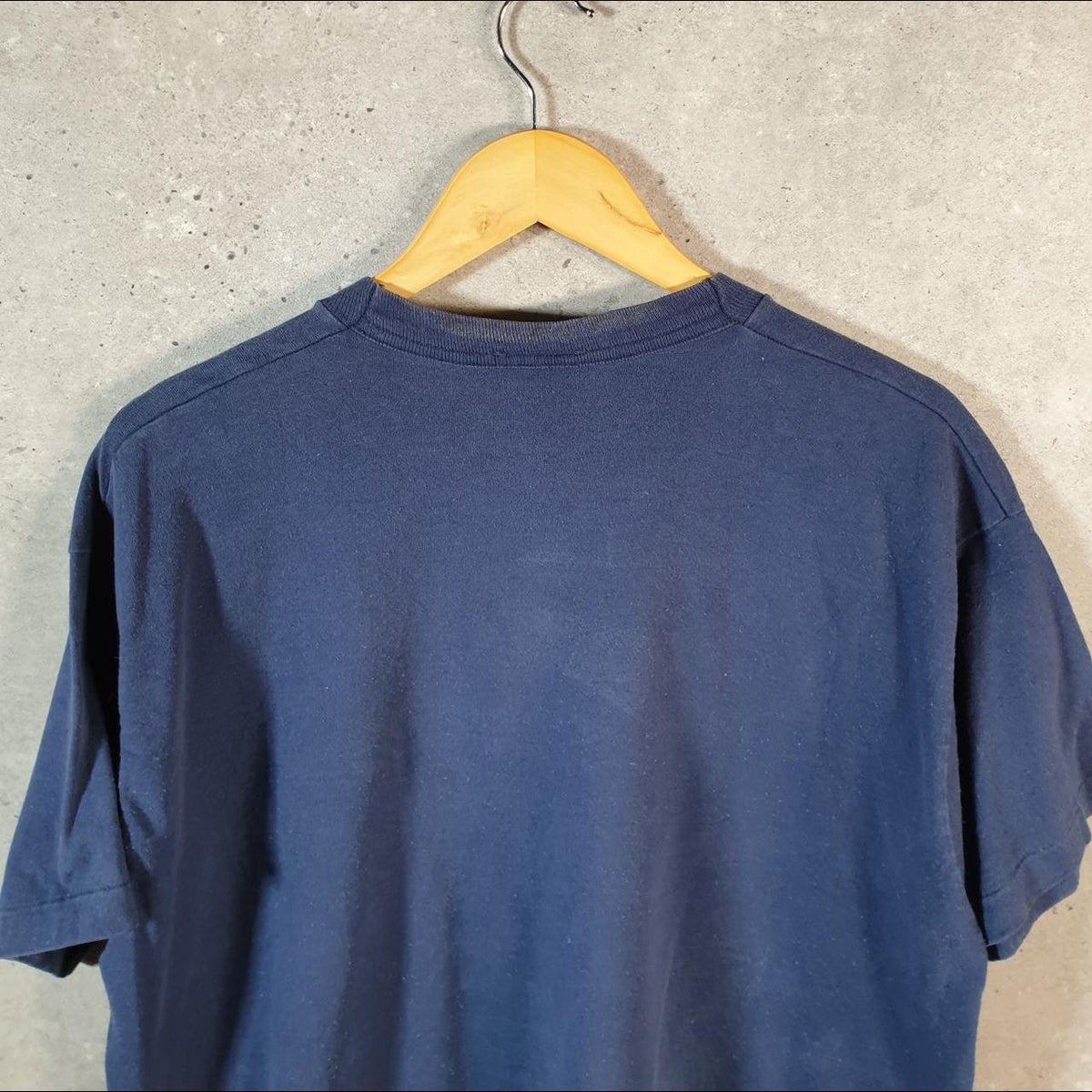 Vintage Trinity University Graphic USA 90s Single Stitch T Shirt Men’s Medium Navy Blue C8069