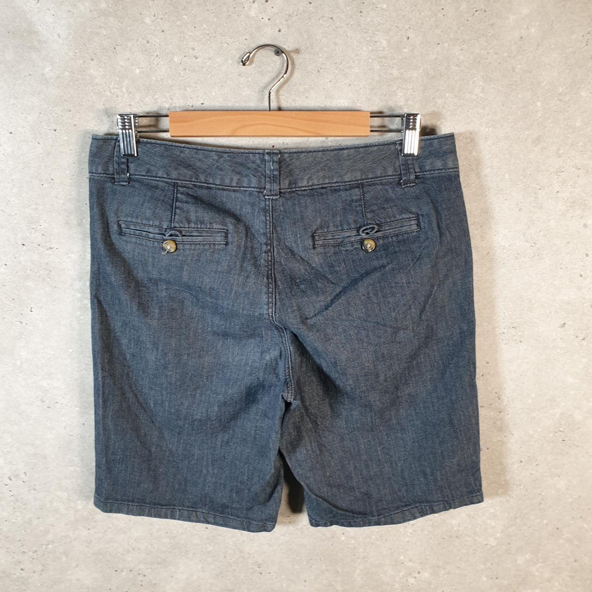 Vintage Dockers Chino Shorts Jorts Cargo Womens W32 Grey Baggy Cotton