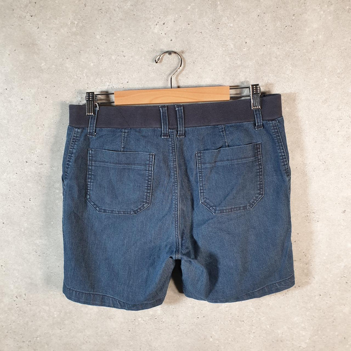 Vintage Lee Baggy Shorts Jorts Cargo Womens W32 Blue Relaxed Denim