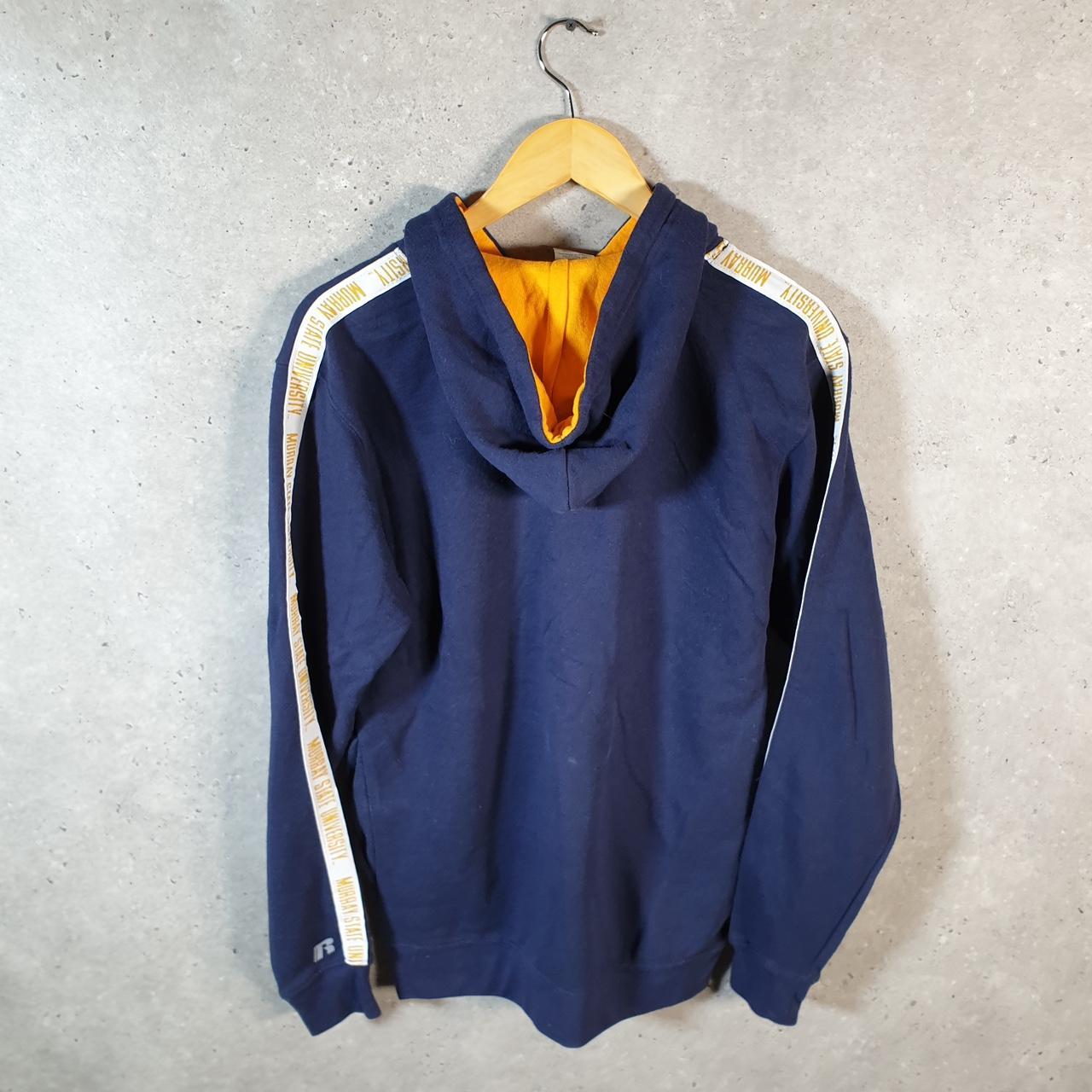 Vintage Russell Athletic American Pro Sport Hoodie Men’s Small Navy Blue Pullover Baggy