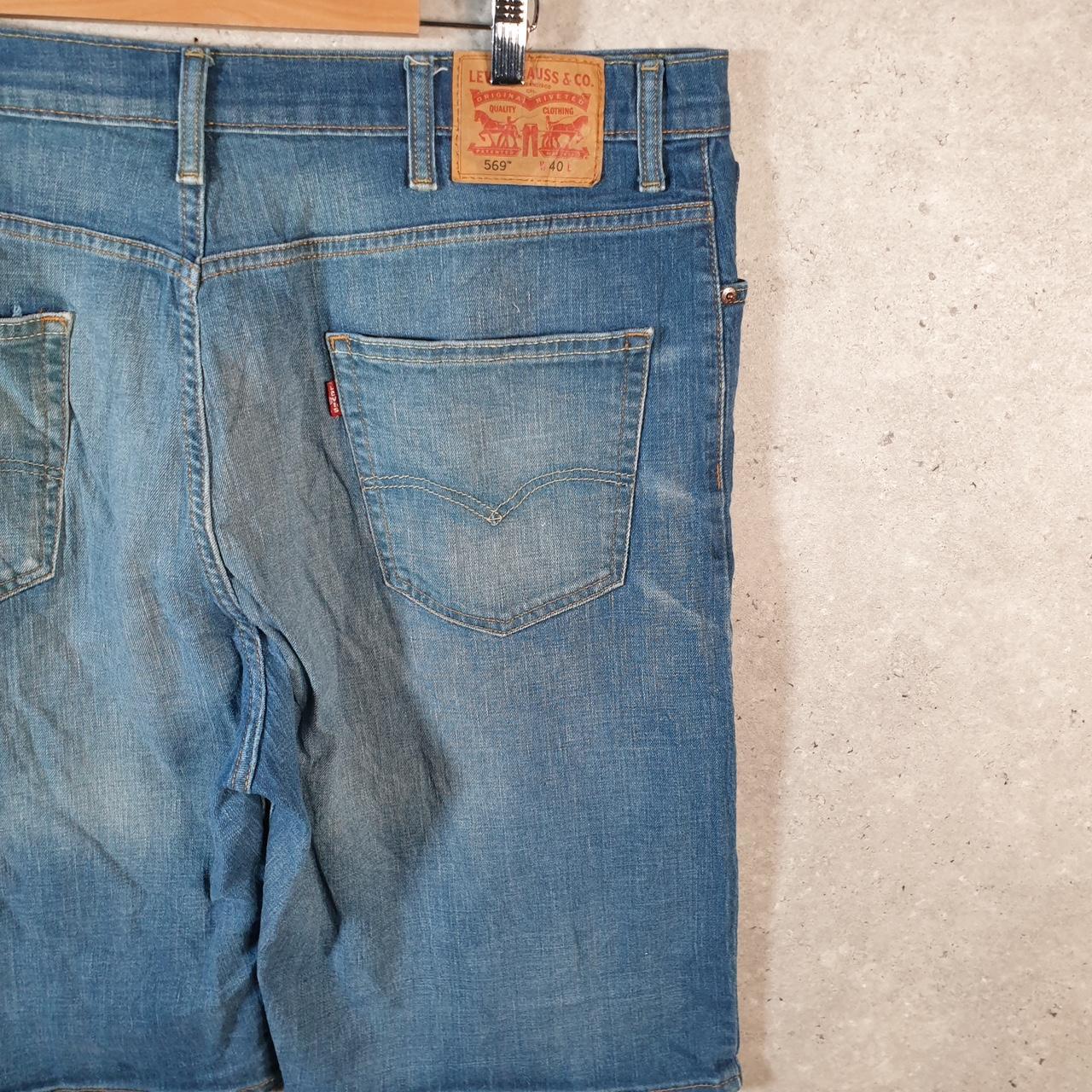Vintage Levi’s 569 Baggy Shorts Jorts Cargo Men’s W40 Blue Relaxed Denim