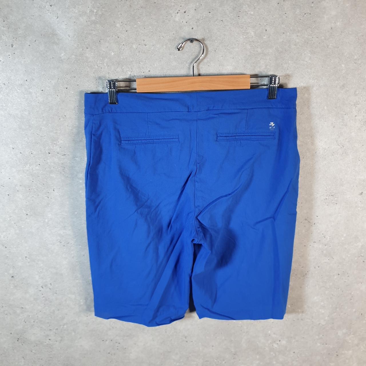 Vintage Izod Golf Chino Shorts Jorts Cargo Womens UK12 Blue Baggy Cotton