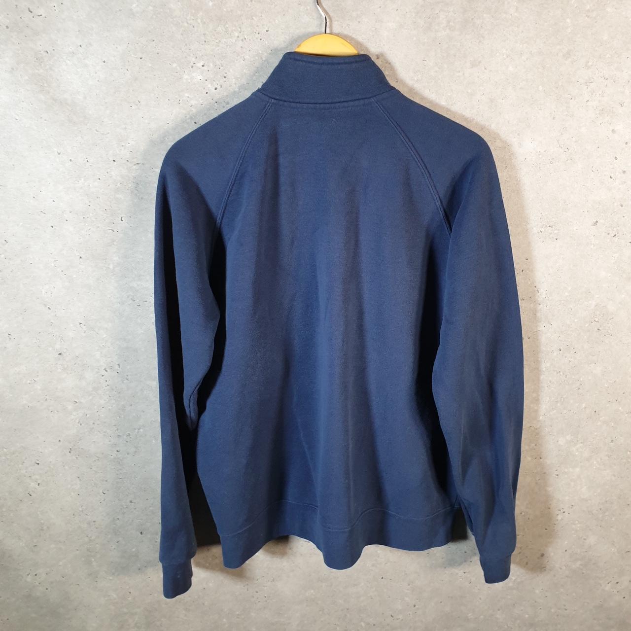Vintage Carhartt Sweatshirt Mens Medium Navy Blue Full Zip Blank USA Original Fit