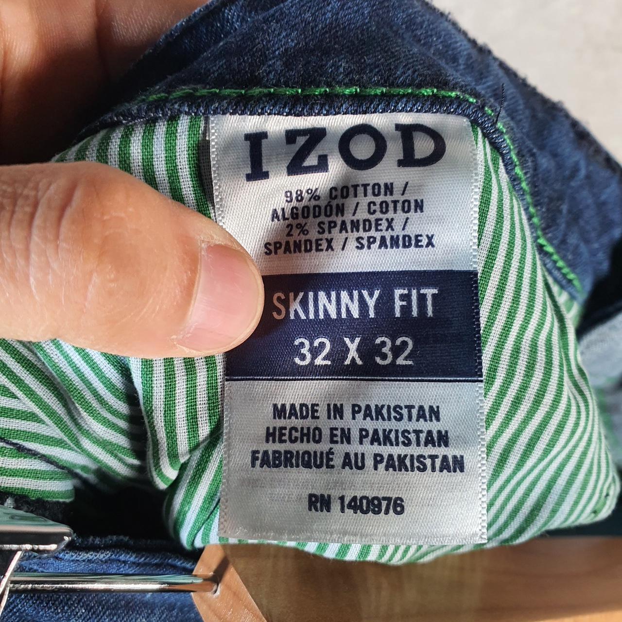 Vintage Izod Baggy Shorts Jorts Cargo Mens W32 Blue Denim Skinny Fit Cargo