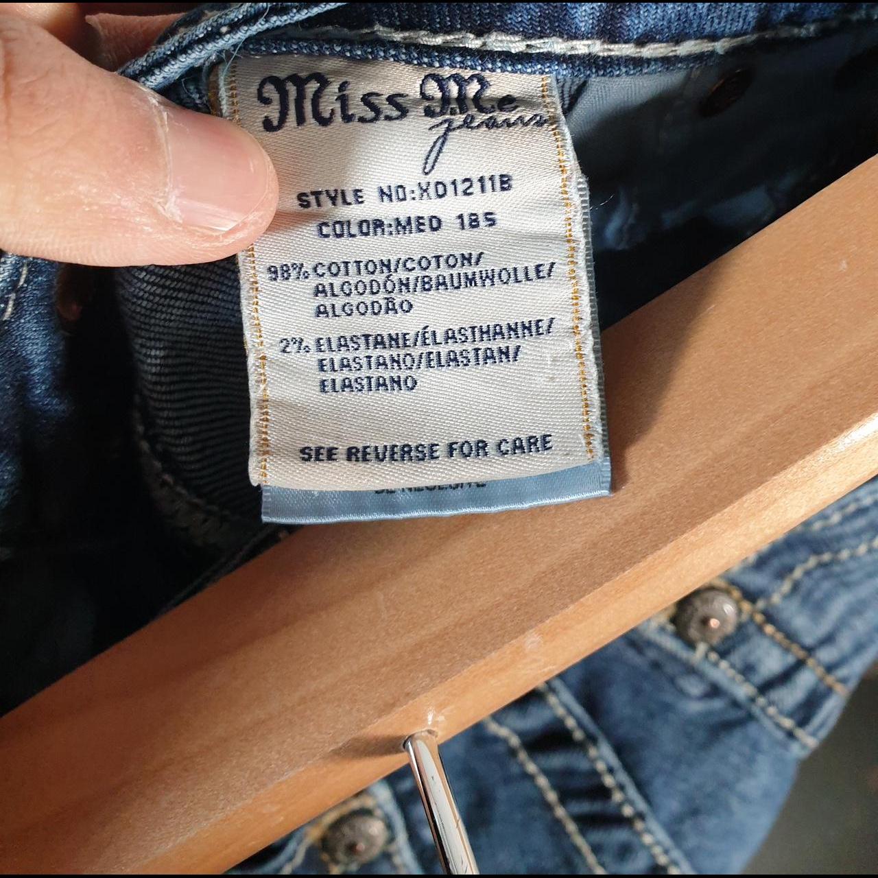 Vintage Miss Me Slim Boot Y2K Hip Hop Jeans Womens W29 Blue Denim USA Big Fish Vintage