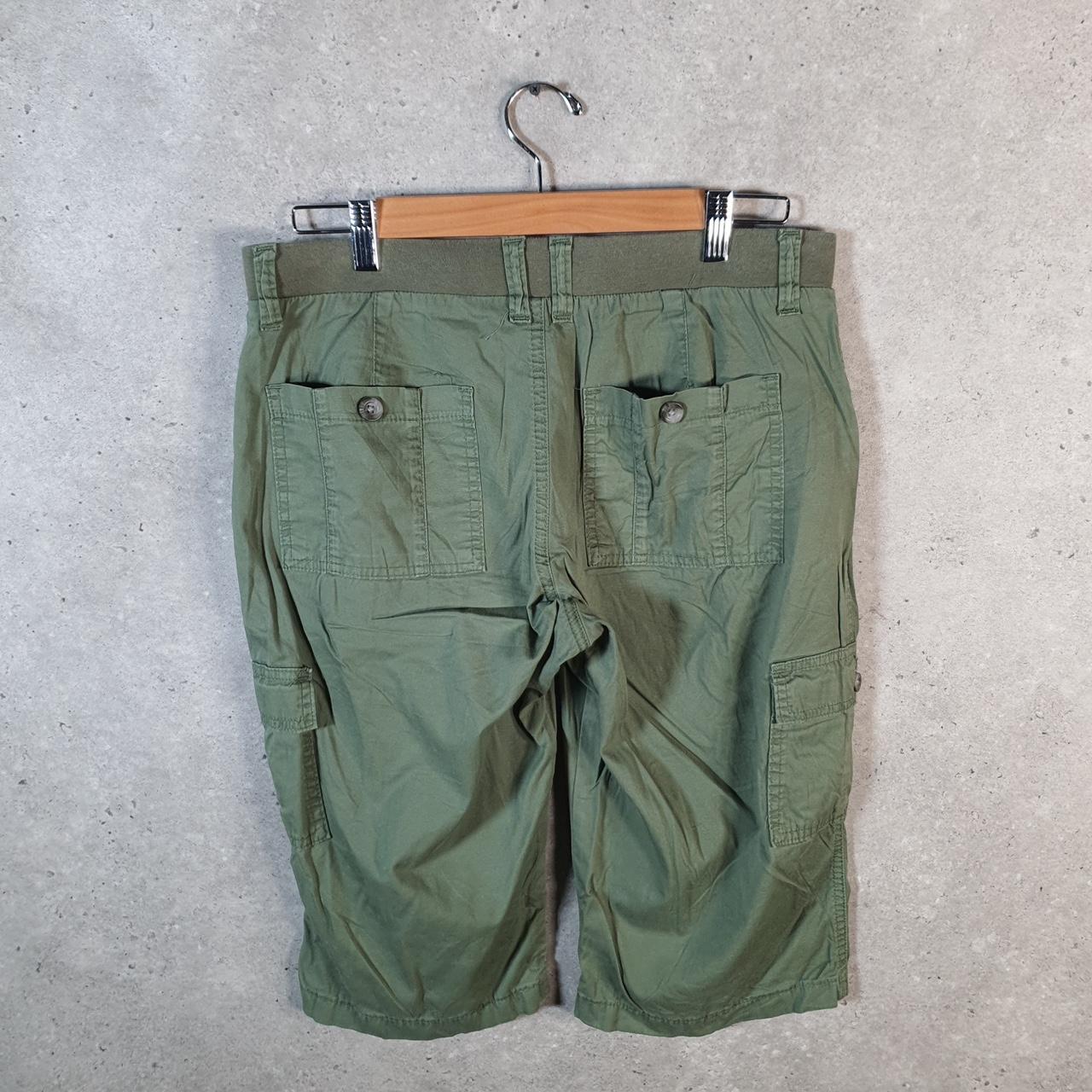 Vintage Lee Baggy Shorts Jorts Cargo Womens W32 Green Relaxed Cargo
