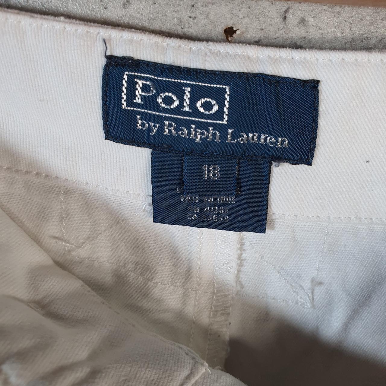 Vintage Ralph Lauren Polo Shorts Jorts Chino Cargo Womens W30 White Baggy Cotton