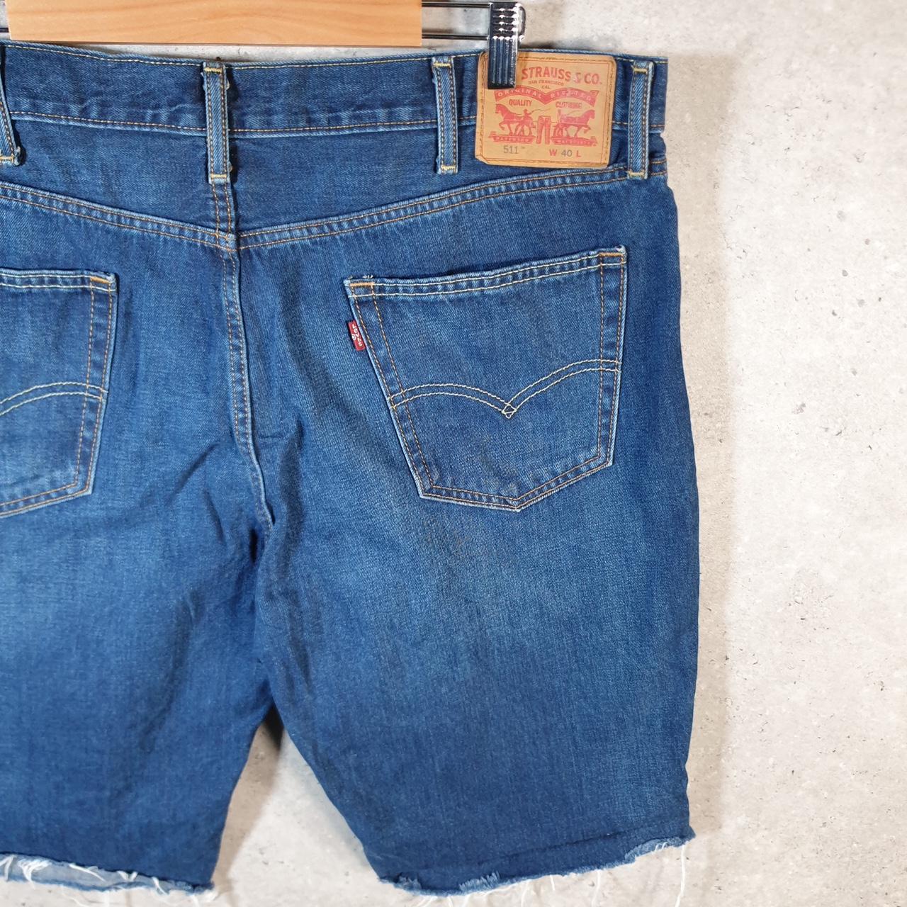 Vintage Levi’s 511 Baggy Shorts Jorts Cargo Mens W40 Blue Relaxed Denim