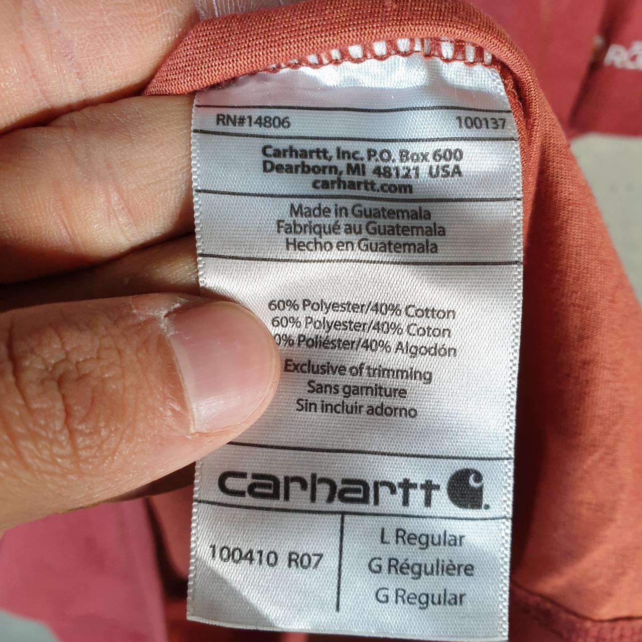 Vintage Carhartt Pocket T Shirt Men’s Large Red Workwear Chore Utility Relaxed Fit