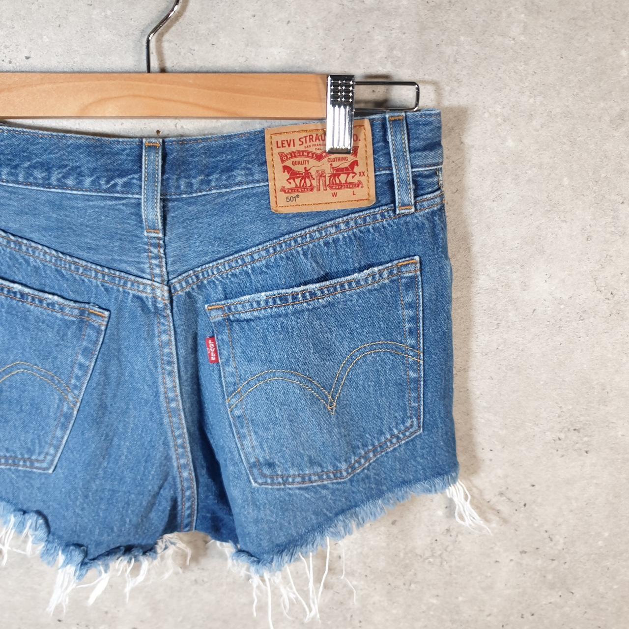 Vintage Levi’s 501 Baggy Shorts Jorts Cargo Womens W25 Blue Relaxed Denim