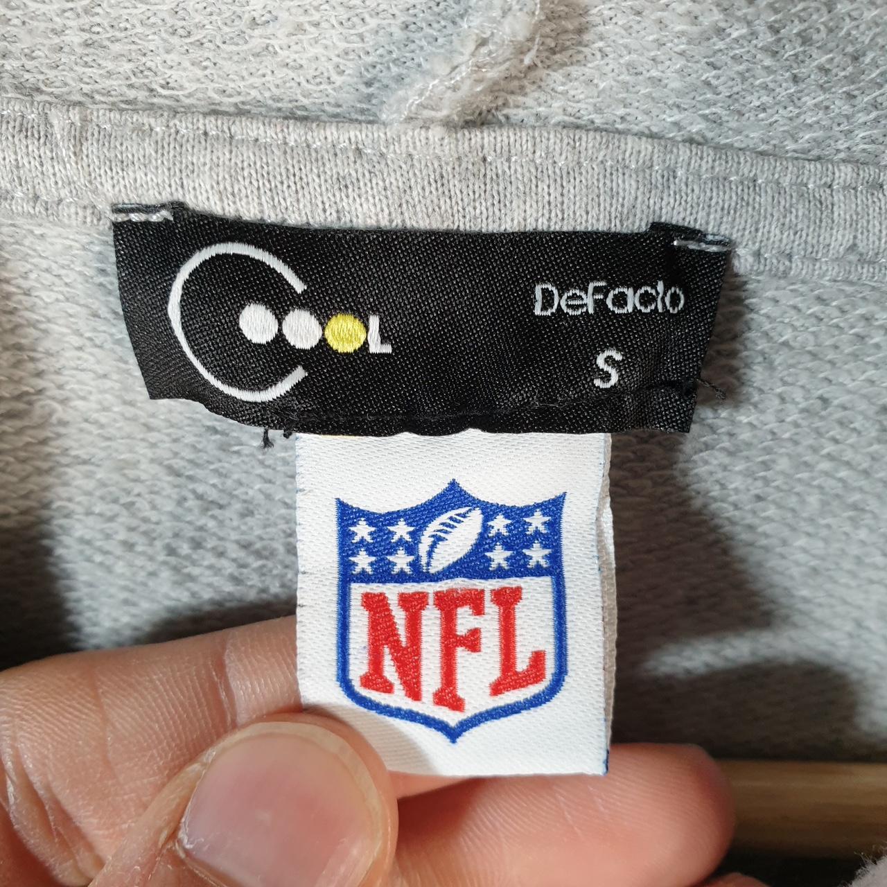 Vintage NFL Spellout Hoodie Mens Small Grey Pullover USA Pro Sport
