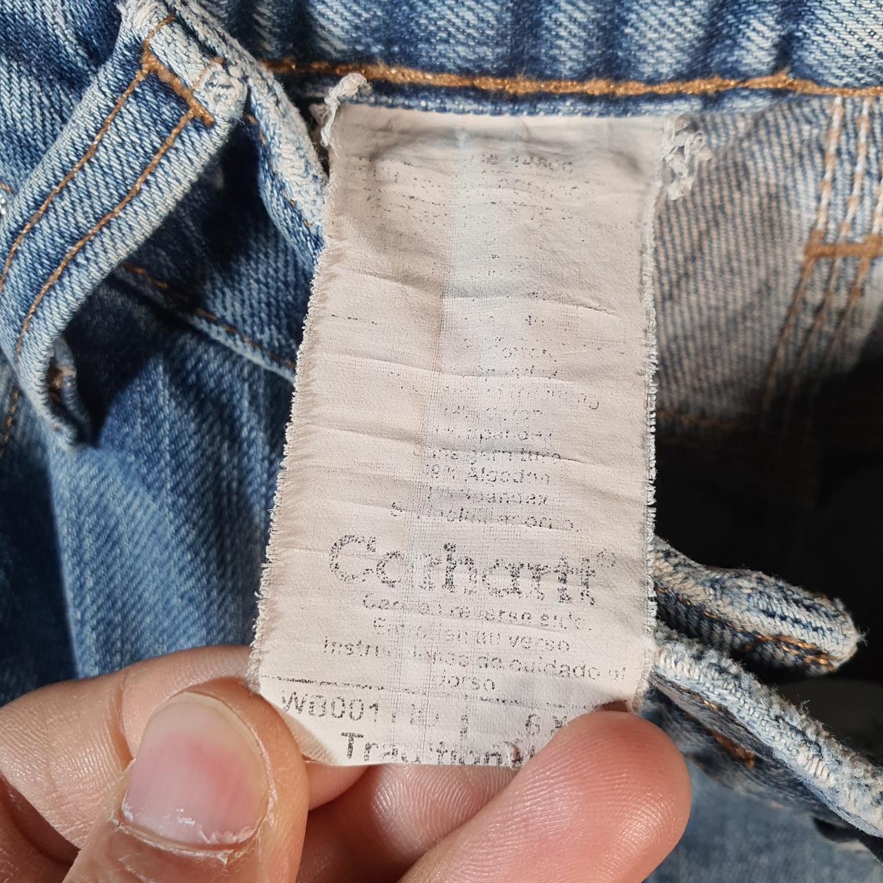 Vintage Carhartt Baggy Carpenter Shorts Jorts Cargo Womens W28 Blue Relaxed Fit Workwear A4863